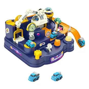 Montessori yarış arabaları Mekanik Macera Eğitici Oyuncaklar Araç Ebeveyn-Çocuk İnteraktif Yarış Çocuk Oyuncak Yürümeye Başlayan oyuncak arabalar