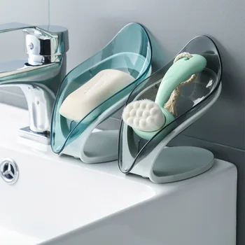 Nanjıbao Yaratıcı Sabun Tepsisi Yaprak Tarzı Ücretsiz Delikli Drenaj Sabun Kutusu İskandinav lavabo çamaşır sabunu Raf Banyo Aksesuarları