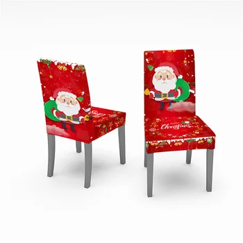Noel Baba Şapka sandalye kılıfı Çan Noel Masa Örtüsü Kırmızı Şapka Sandalye Santa Şapka Sandalye arka kapak Düğün Oturma Odası Noel