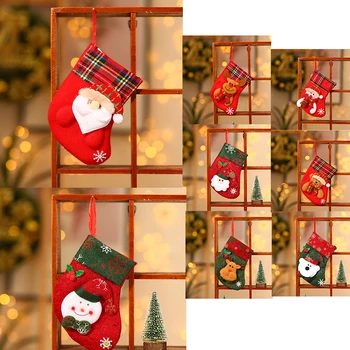 Noel Dekorasyon için Homechristmas Çorap Çorap Mükemmel Noel Tatil Parti Hediye Süslemeleri Yeni Yıl Şeker Tutucu