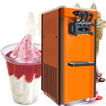 Otomatik Ticari Elektrikli Masaüstü Yumuşak Dondurma Makinesi Masa Ayakta Üç Tatlar Dondurma Koni makinesi Yüksek Kalite