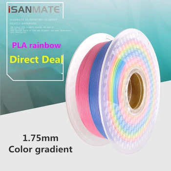 PLA Gökkuşağı Filament en çok satan 1.75 mm 1kg 3D Yazıcı Filament 1.75 mm 1kg 3D Yazıcı gökkuşağı renkli Baskı satıcıları