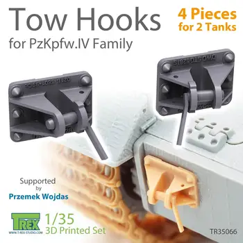 PzKpfw için T-REX 35066 1/35 Çekme Kancaları.Tüm markalar için IV Ailesi 3D Baskılı Set