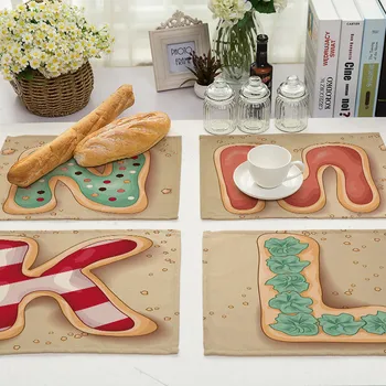 Renkli İngilizce harfler pembe mutfak aksesuarları mutfak masa mutfak aksesuarları Yemek masaları Masa yemek parti dekorasyon