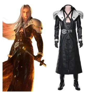 Sephiroth Cosplay Final Fantasy VII: Remake Kostüm Trençkot Kıyafet Yetişkin Erkekler Cadılar Bayramı Karnaval Kostümleri