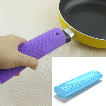 Silikon Pot Pan kolu tencere tutucu kol kayma kapak kavrama ısıya dayanıklı mutfak aksesuarları