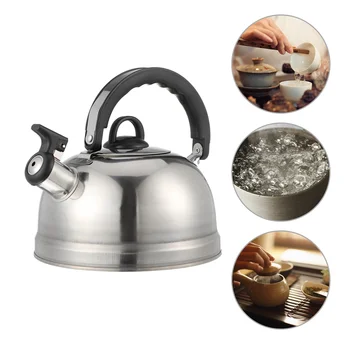 Su ısıtıcısı çay ıslık demlik Stovetop su sobası çelik Stainlessfor Pot çaydanlık kaynar ısıtıcılar gaz sıcak Metal kolu kahve