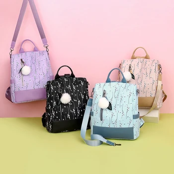 Sırt çantası Kadın Genç Kız Okul Çantaları Baskılar Moda Kadın Sırt Çantaları Çiçek Baskı Bayanlar okul sırt çantası Rahat Kadın Çantası