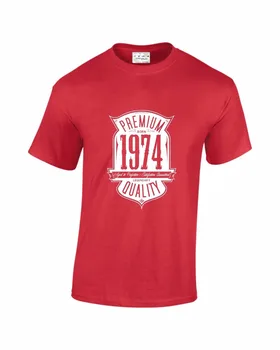 T Shirt komik tişört Erkekler Baskı Tee Gömlek Erkek Yaşlı Mükemmellik Için 1974 Doğumlu 43rd Doğum Günü / Hediye Basit Tarzı