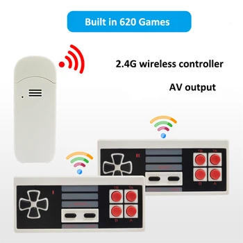 TV Retro Oyun Konsolu Consolas De VideoJuego 620 Oyunları Dahili Mini Arcade Oyun Sopa İle 2.4 G Kablosuz Çift Denetleyici