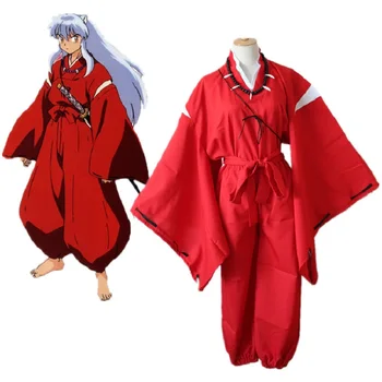 Unisex Anime Cosplay Inuyasha Kimono Cosplay Kostümleri Setleri Takım Elbise kimono