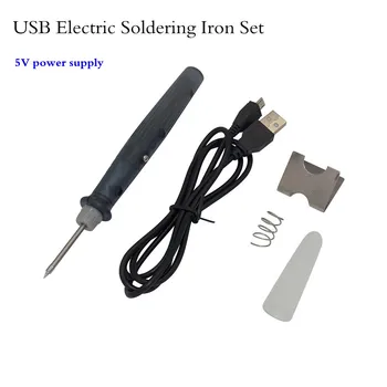 USB Elektrikli havya Sıcaklık Düzenleyen Taşınabilir Mini Doldering Demir Ev Açık Bakım Kaynak Kalem Aracı