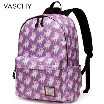 VASCHY Moda Kadın Sırt Çantası Sevimli Okul Çantaları Seyahat Laptop Bookbag Unicorn gençler için sırt çantası Kız Kadın Youngers