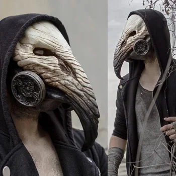 Veba Doktor Cosplay Maske Steampunk Tarzı Uzun Burun Kuş Gaga Lateks Maskeleri Cadılar Bayramı Partisi Anime Oyunu Çünkü Kostüm Aksesuarları