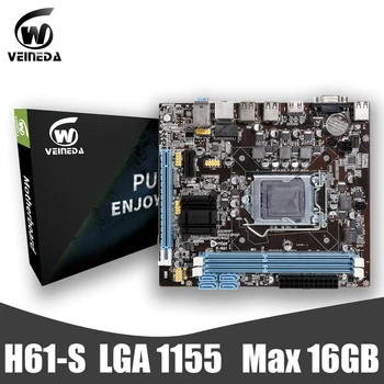 VEINEDA H61 Anakart LGA 1155 Intel H61-S DDR3 Bellek Çift kanal 16GB Masaüstü LGA1155 İçin I3 I5 I7