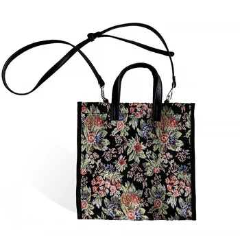 Vintage Çiçek Çanta Kış omuzdan askili çanta Sevimli Klasik Küçük El Çantası Kadın Parti Bayanlar Çanta Tote çapraz postacı çantası