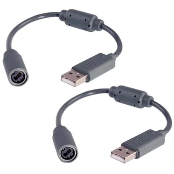 Vococal 2 adet Yedek Dongle USB Ayrılıkçı kablo kordonu microsoft xbox one 360 Kablolu Kontrolörleri Aksesuarları