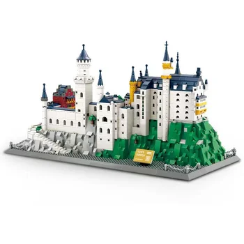 WANGR 6226 Neuschwanstein Kale Monte Modüler Yapı Taşları Tuğla Modeli DIY çocuk Eğitici Oyuncaklar noel hediyesi