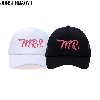 Yeni Kişiselleştirilmiş kamyon şoförü şapkaları Mr. & Mrs. beyzbol şapkası gelin ve damat nişan hediye fikri balayı Kadın Erkek Ayarlanabilir Kapaklar