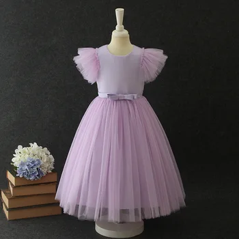 Yeni Prenses Dantel Elbise Çocuklar Çiçek Elbise Kızlar İçin çocuk elbiseleri Düğün İçin Parti Balo Kız Resmi Elbise