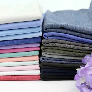Yumuşak Saf renk Oxford kumaş Polyester pamuk ipliği boyalı kumaş dikiş DIY Gömlek elbise rahat pantolon İskandinav giyim 145*100cm