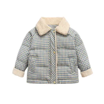 Çocuk Aşağı Ceket Giyim Kuzu Yün Rüzgar Geçirmez Kalınlaşmak Sıcak Kış Aşağı Ceket Kızlar ve Erkekler için Giysi