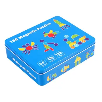 Çocuk Geometrik Yapı Bulmaca Geometrik Desen blok oyuncaklar Seti Kartları Çıkartmalar Geometrik Şekil Bulmaca Montessori Tangram