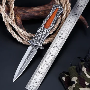 Çok fonksiyonlu katlanır bıçak Paslanmaz çelik taktik bıçak Yüksek sertlik av bıçağı Açık kamp hayatta kalma bıçağı