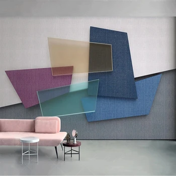 Özel 3D duvar resmi Modern Geometrik Düzensiz Poligon Fotoğraf Duvar Kağıdı Oturma Odası TV Kanepe Yatak Odası Ev Dekor Papel De Parede
