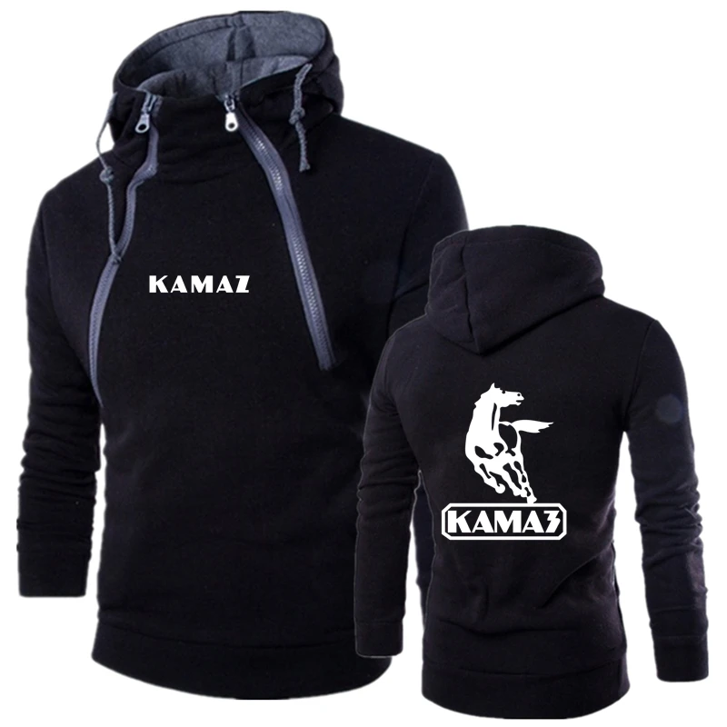 2022 Yeni KAMAZ Logo Baskı Özelleştirilebilir Eklenmiş Pamuk Sıcak Erkek svetşört Ceket Rahat Hip Hop Yüksek Kaliteli Erkek Spor Görüntü 0