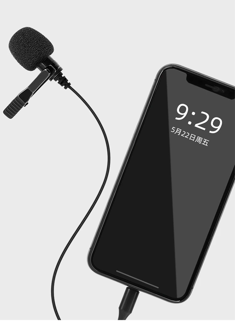 3.5 mm Mikrofon Klip Kravat Yaka Cep Telefonu Konuşma Ders Braketi İle Klip Vokal Ses Yaka Mikrofon Tel 1.5 M / 6 Görüntü 3