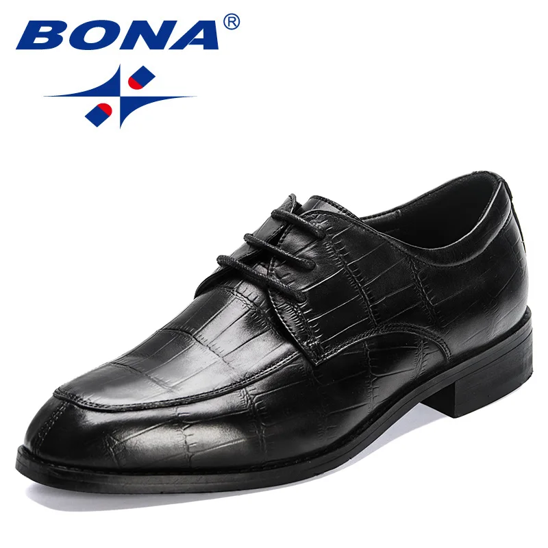 BONA 2023 Yeni Tasarımcılar Orijinal deri ayakkabı Erkekler Moda Şık sosyal ayakkabı Adam İş Lüks Marka Elbise Ayakkabı Mansculino Görüntü 5