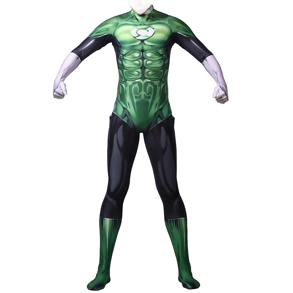 Film Yeşil Cosplay Kostüm Lycra Spandex Cadılar Bayramı Özel Zentai Yüzme / SPOR Bodysuit Tulumlar Yetişkin/Çocuklar için Görüntü 1