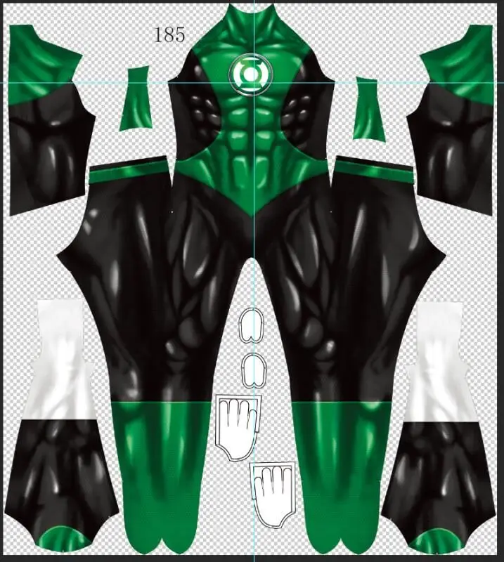 Film Yeşil Cosplay Kostüm Lycra Spandex Cadılar Bayramı Özel Zentai Yüzme / SPOR Bodysuit Tulumlar Yetişkin/Çocuklar için Görüntü 2
