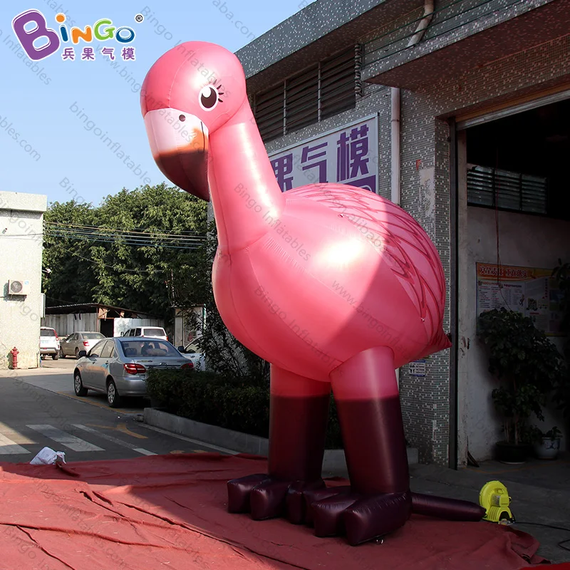 Kişiselleştirilmiş 13 feet yükseklik dev şişme flamingo / 4 m boyunda flamingo şişme / pembe flamingo şişme oyuncaklar Görüntü 0