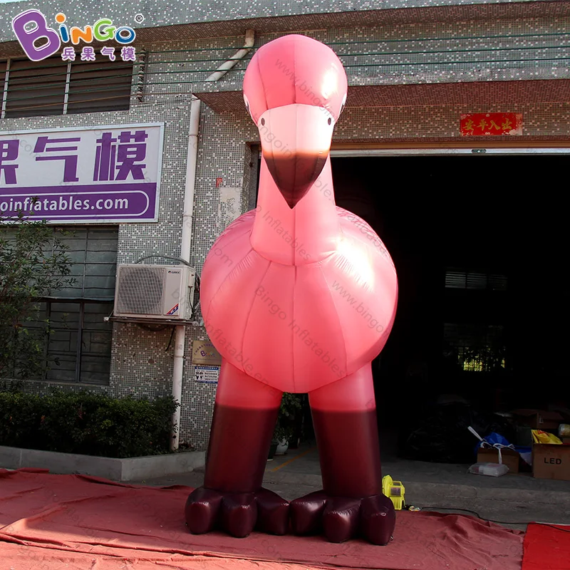 Kişiselleştirilmiş 13 feet yükseklik dev şişme flamingo / 4 m boyunda flamingo şişme / pembe flamingo şişme oyuncaklar Görüntü 4