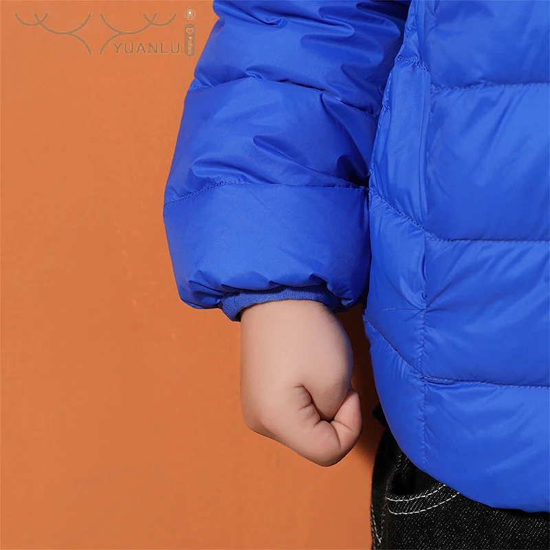 Kızlar sıcak tutan kaban Kapşonlu Rüzgar Geçirmez Kış Giyim Çocuklar için Fermuar Moda Genç Erkek Kış Ceket Görüntü 5