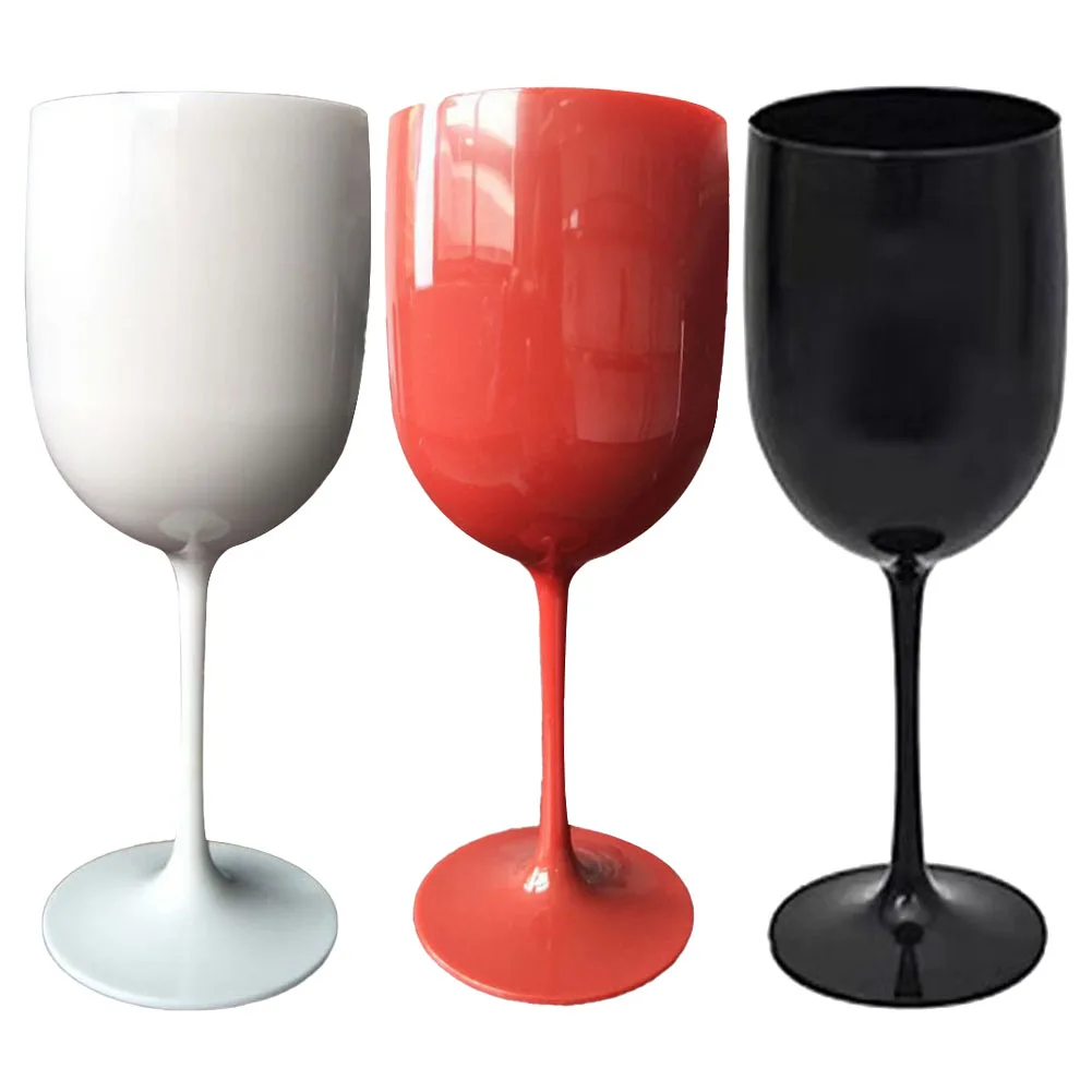 Mutfak Malzemeleri Bardak Plastik Kadeh Takımı şarap bardağı 401-500ML Plastik Kadeh Ev Bar Malzemeleri Parti Ev Ziyafet Bardak 3 Renk Görüntü 3