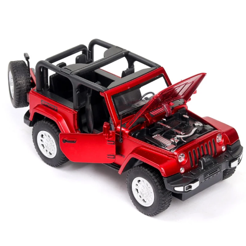 Nicce 1: 32 Oyuncak Araba Modeli Diecast Metal Tekerlekler Wrangler SUV Simülasyon müzikli ışık Geri Çekin Araba Koleksiyonu Çocuk Boys Oyuncak Hediye Görüntü 1