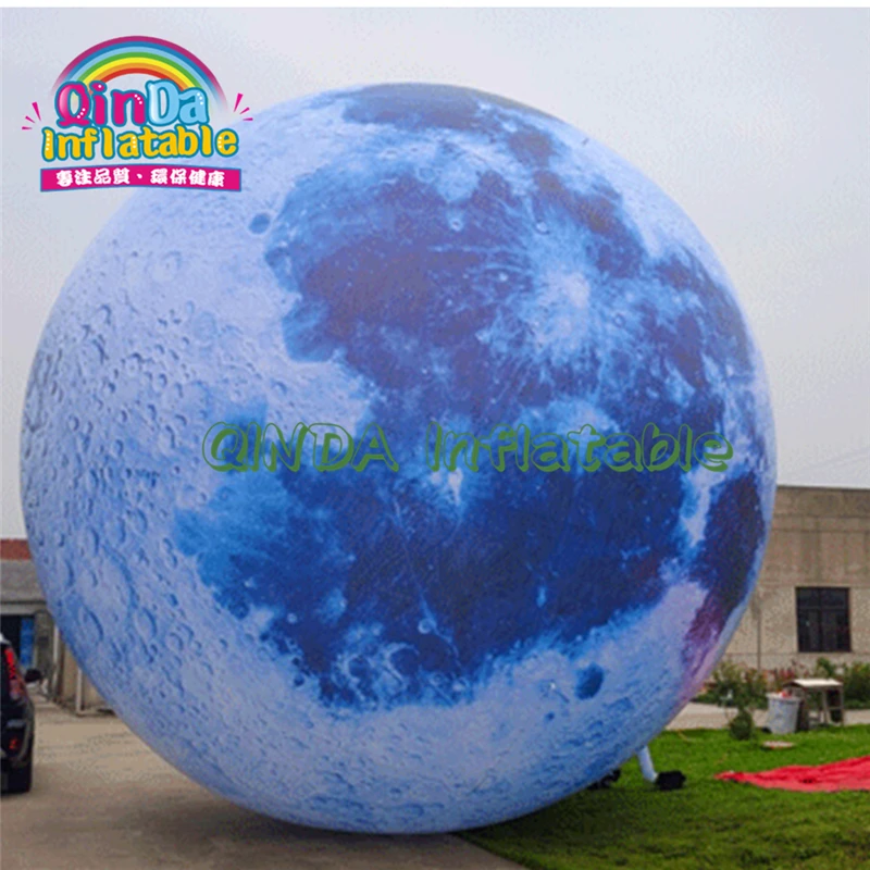 Parti Dekorasyon Olay Gösterisi Şişme Aydınlatma Ay Topu Şişme Küre Gezegen Şekli Balonlar LED ışıkları ile Görüntü 1