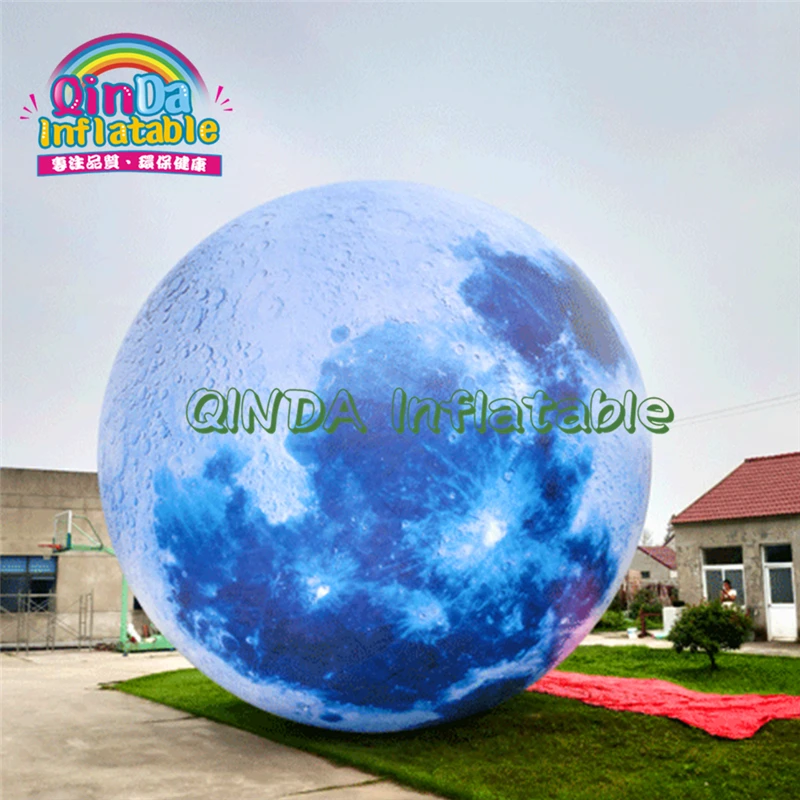 Parti Dekorasyon Olay Gösterisi Şişme Aydınlatma Ay Topu Şişme Küre Gezegen Şekli Balonlar LED ışıkları ile Görüntü 2