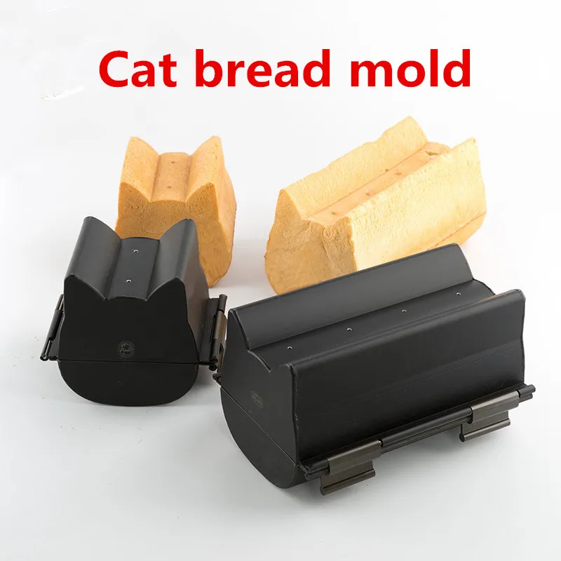 Sevimli Yavru Tarzı Tost Loaf Formu Kedi Yapışmaz Şeker Kedi Kafa Loaf Formu Ekmek Tatlı Kek Mus Baykuşlar pişirme Görüntü 1