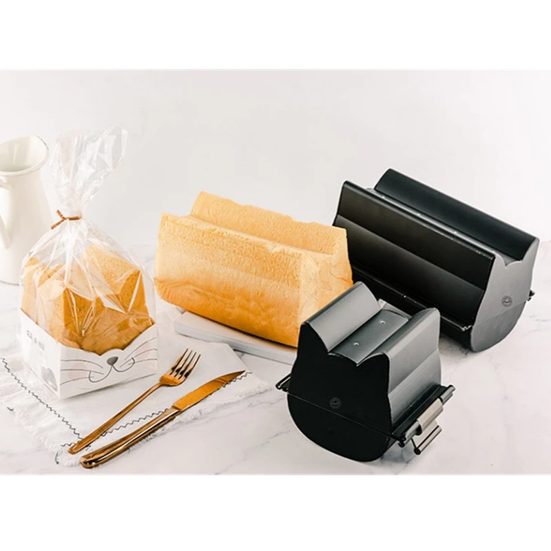 Sevimli Yavru Tarzı Tost Loaf Formu Kedi Yapışmaz Şeker Kedi Kafa Loaf Formu Ekmek Tatlı Kek Mus Baykuşlar pişirme Görüntü 5