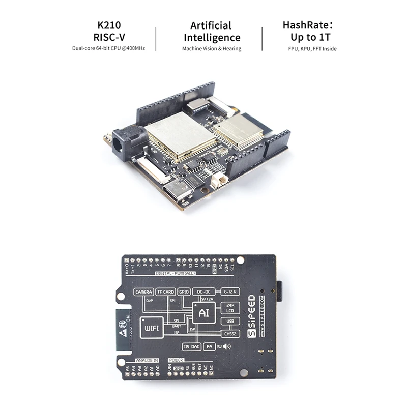 Sipeed Maxi Arduino Geliştirme Kurulu PCB RISC-V AI ÇOK ESP32 Modülü İle Kamera + 2.4 İnç Ekran + Mikrofon Dizisi + TF Kart Görüntü 1