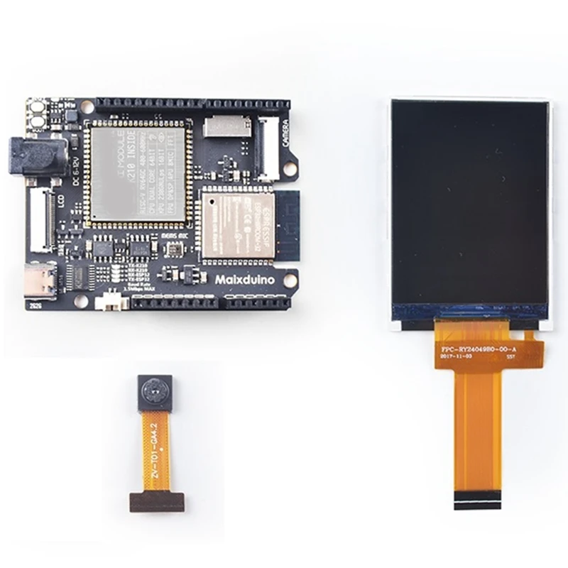 Sipeed Maxi Arduino Geliştirme Kurulu PCB RISC-V AI ÇOK ESP32 Modülü İle Kamera + 2.4 İnç Ekran + Mikrofon Dizisi + TF Kart Görüntü 3