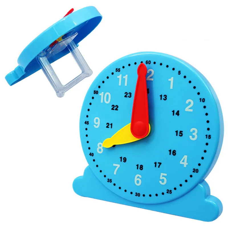 Çocuklar Eğitim çalar saat Oyuncak Montessori Ahşap Boncuklu Geometri Dijital Saat Bulmacalar Eşleşen Saat Oyuncak Çocuklar İçin Görüntü 1