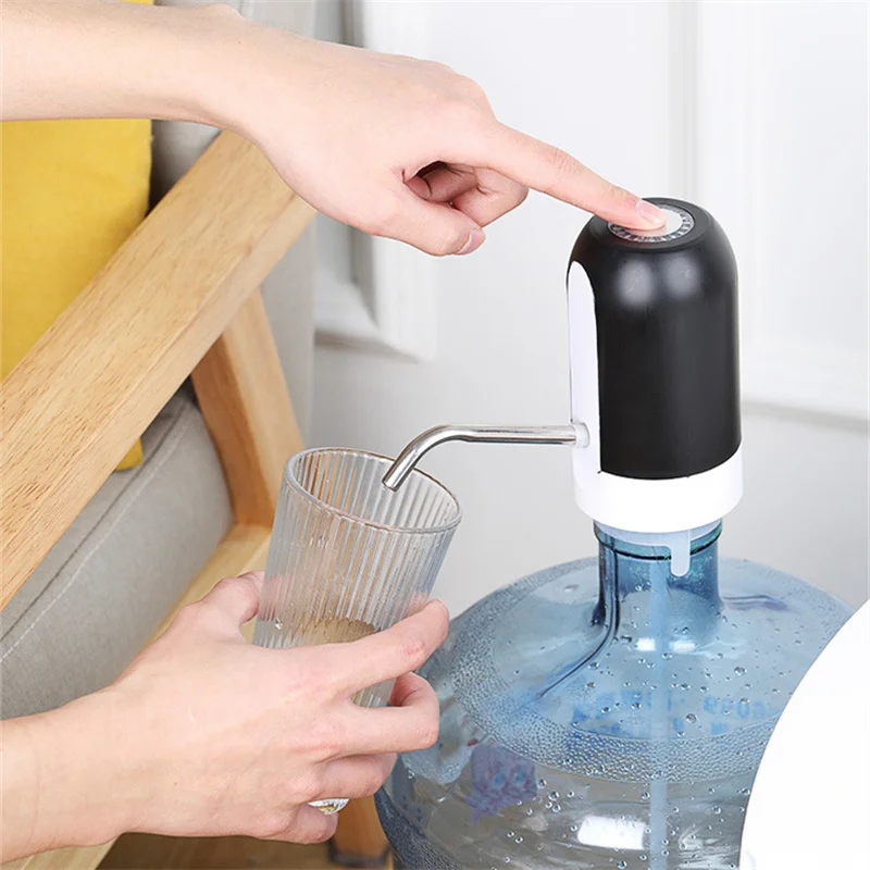 Şişelenmiş su Pompası Elektrikli su sebili İçme su kovası Şarj Edilebilir Otomatik Su Emici Su Pompası Drinkware Bar Görüntü 3
